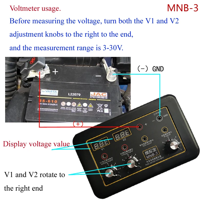 MNB-3 Auto Sensor Simulator Vehicle Automobile Signal Generator Voltmeter MNB-2 Tester Car Oxygen Oil Pressure Sensor Simulator