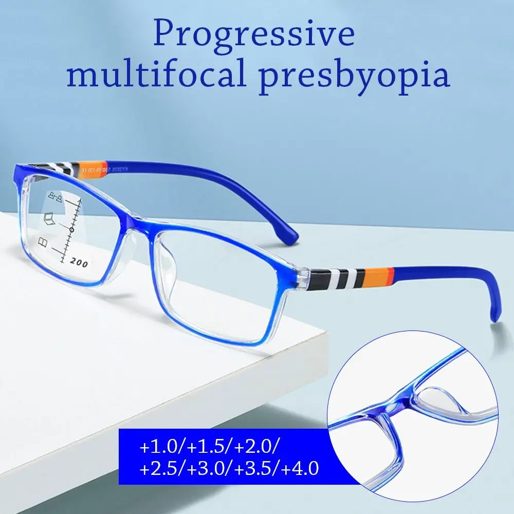 

Blue Ray Blocking Anti-Blue Light Reading Glasses Multifocal Progressive Near Far Hyperopia Glasses Eye Protection Ultralight