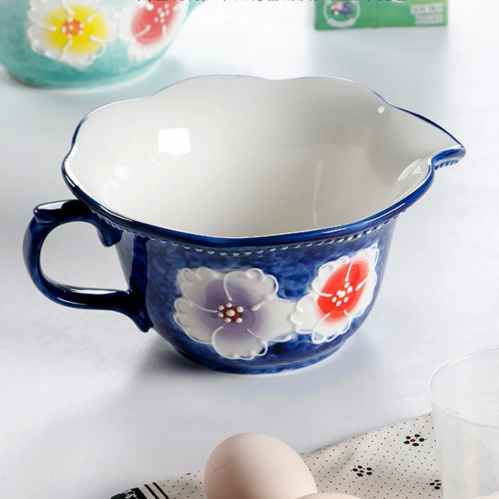 Ceramic The Mixing Bowl lovely household large egg bowl drainage mouth and basin baking bowl kitchen utensils baking utensils