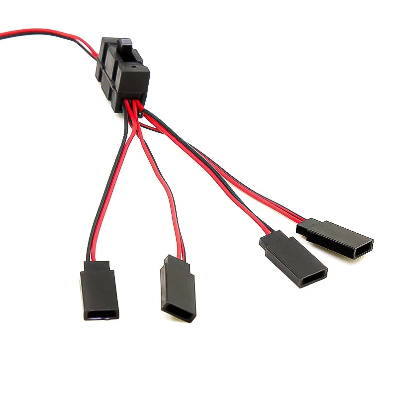 1 STKS RC Servo Uitbreiding 1 tot 4 Y Draad Kabel LED Licht Controle Schakelaar voor JR Futaba RC Model