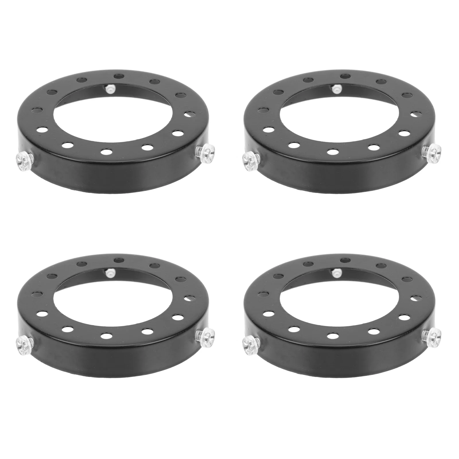 Anello di fissaggio da 4 pezzi Anello di fissaggio in ferro nero per paralume Accessori antiruggine durevoli per supporto in vetro per illuminazione da parete