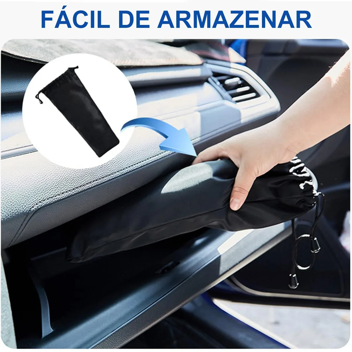 Car Windshield Sunscreen Retractable Thermal Insulation Front Windshield Parasol