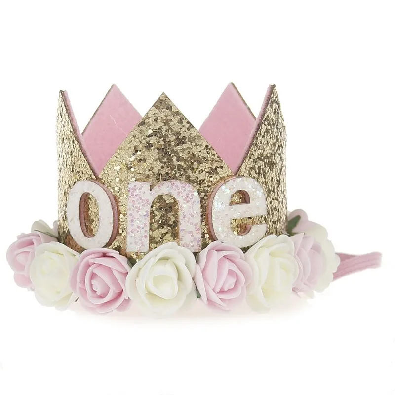 Decorazioni per feste di compleanno bambini Baby 1 2 palloncini di compleanno di 3 anni Baby Shower Boy Girl 1st Birthday Party Crown Hat