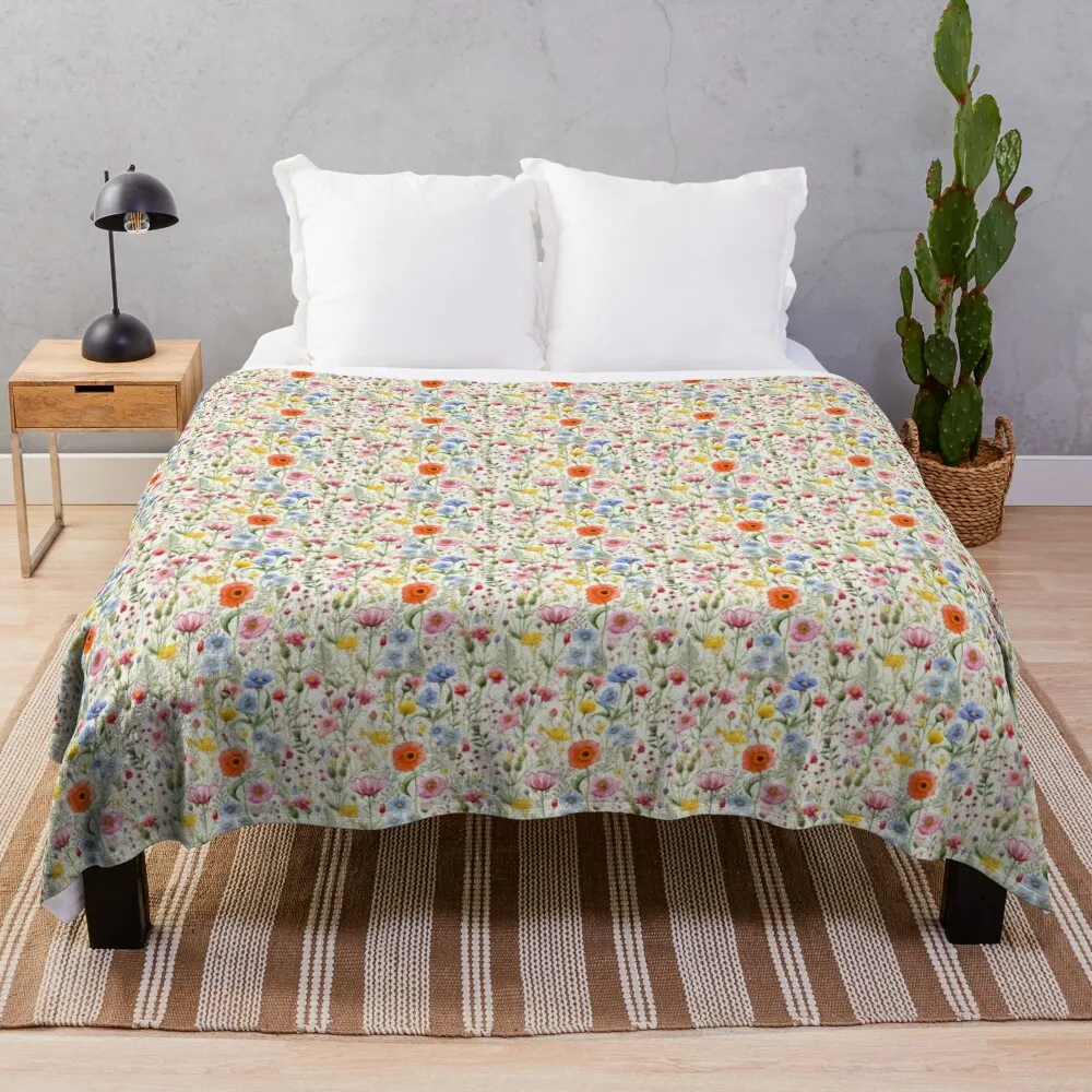 Summer Meadow design Throw Blanket heavy to sleep Thins Hair wednesday Blankets