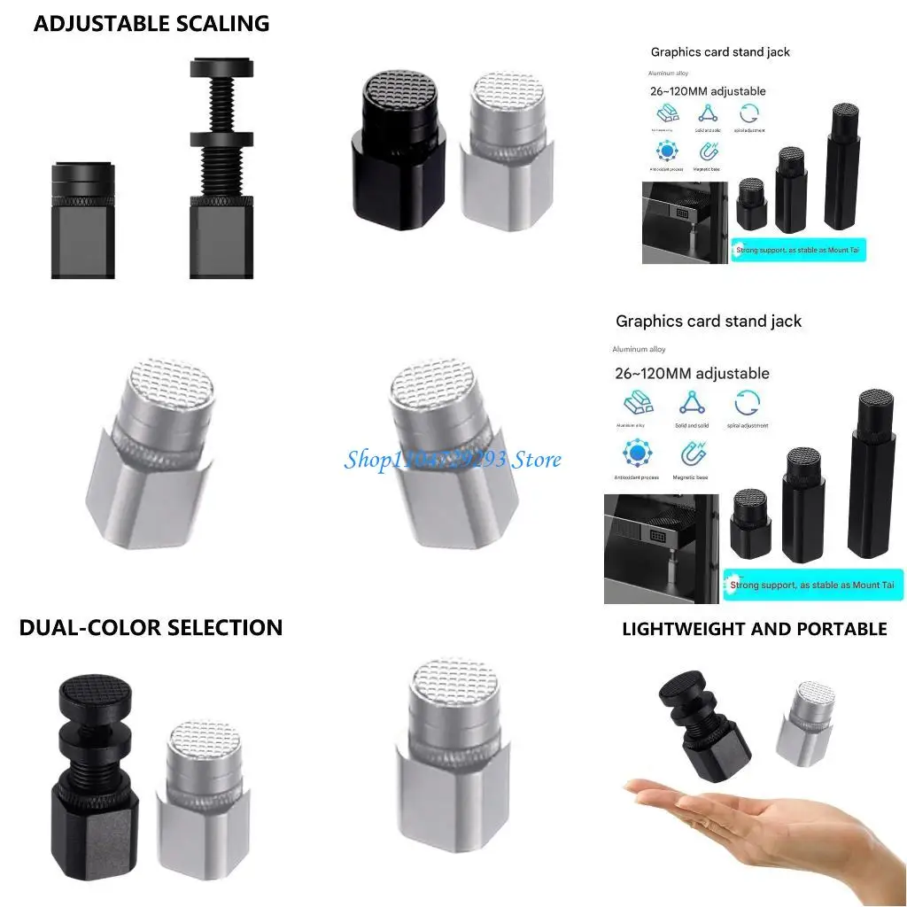 

Y2GD Aluminum Universal Graphics Card Holder Base Video Card Bracket GPU Support Stand Bracket Video Card Sags Holder