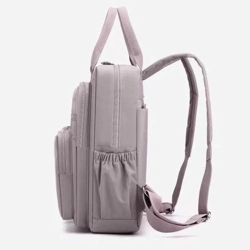 Imagem -02 - Mochila de Pano Lavado com Água de Grande Capacidade Bolsa de Pano Feminina Bolsos Múltiplos Mochila Casual Viagem Versátil Novo 2023