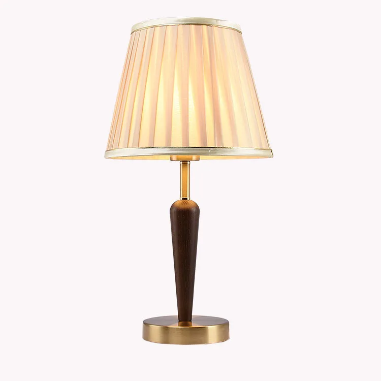 

Cross-border solid wood desk lamp, living room bedroom study bedside modern simple light luxury hotel room