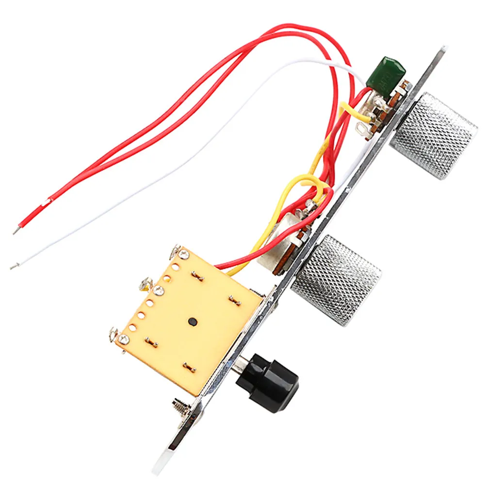 Prewired Guitar Wiring Harness Control Plate 3-Way Loaded Control Plate and Knob Guitar Parts Replacement Potentiometer Harness
