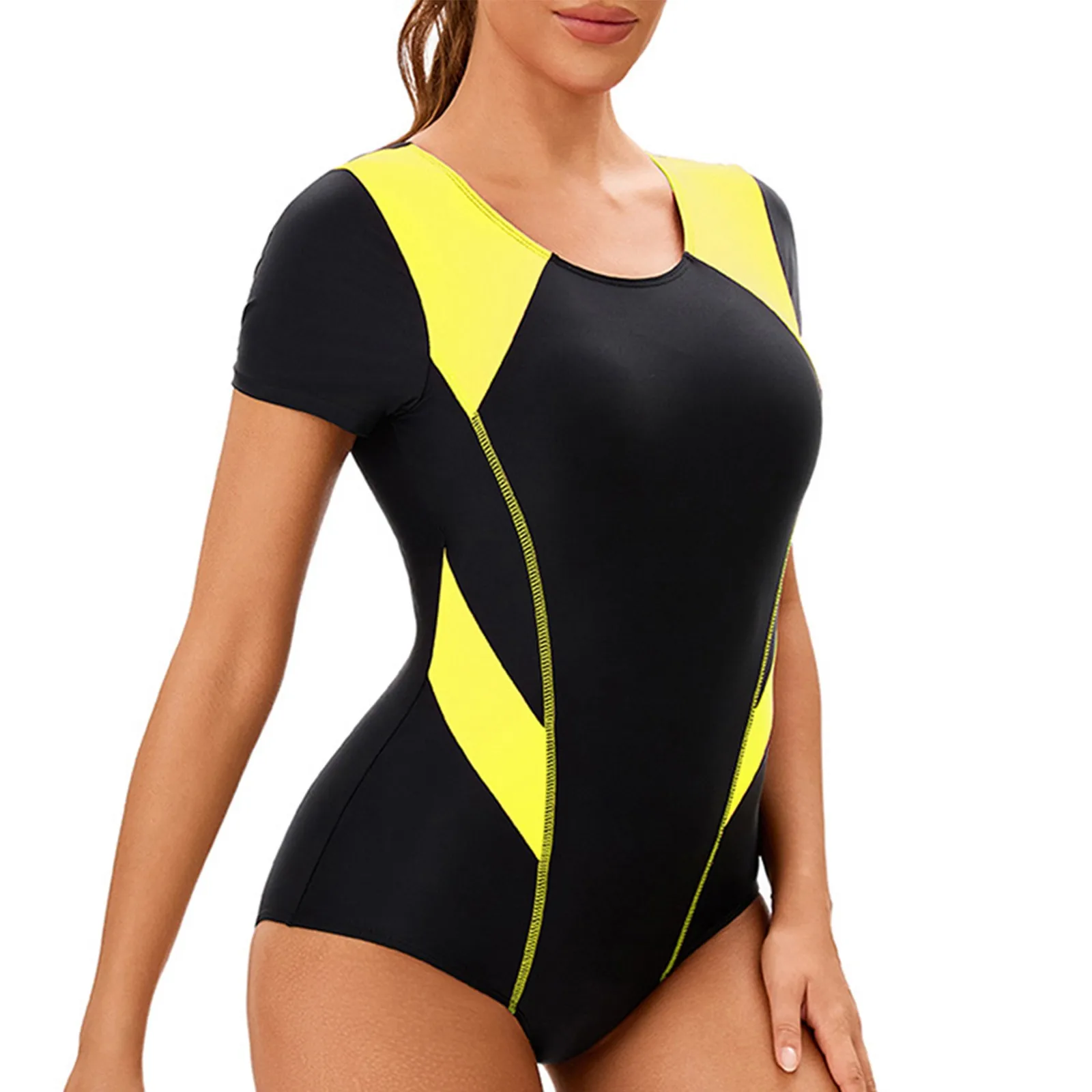 Bkini moda playa Color a juego traje de baño de mujer de una pieza sin respaldo sin acero 2025 traje de baño de mujer con almohadilla preenvementльник ж Salahdhe