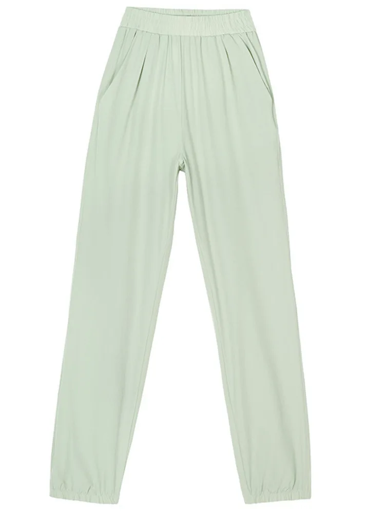 Pantalones de pierna ancha sueltos de cintura alta de Color sólido para baile de Ballet, pantalones cómodos para actuación en escenario para mujer