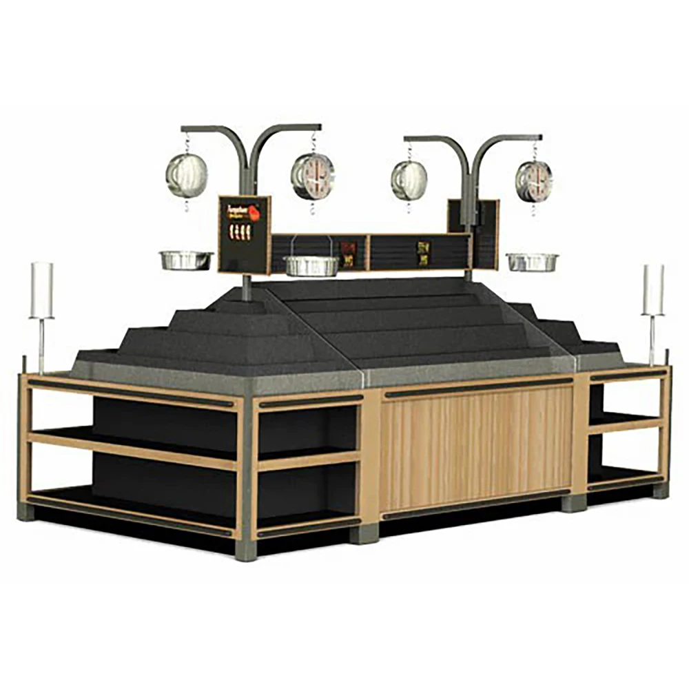 Supermarket Foldable Vegetable Racks For South America Market