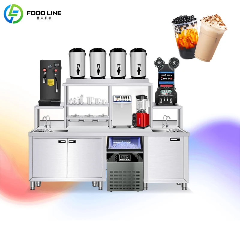 Full Set Bubble Tea Equipment Machine for Commercial Boba Milk Tea Shop Use Custom