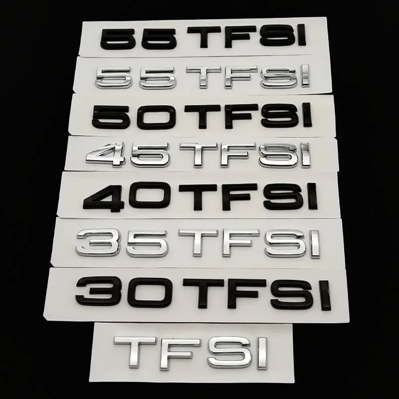 

3D-эмблема/наклейка с логотипом TFSI из ABS-пластика (30, 35, 40, 45, 50, 55) для багажника автомобиля Audi Q3, Q5, Q7, A1, A2, A3, A4, A5, A6, A7, A8 – аксессуары