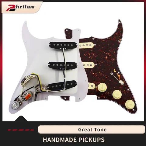 Prewired Electric Guitar Pickguard Loaded Pickguard with Vintage Style Alnico 5 Single Coil Pickups Set for FD ST Electric Guita