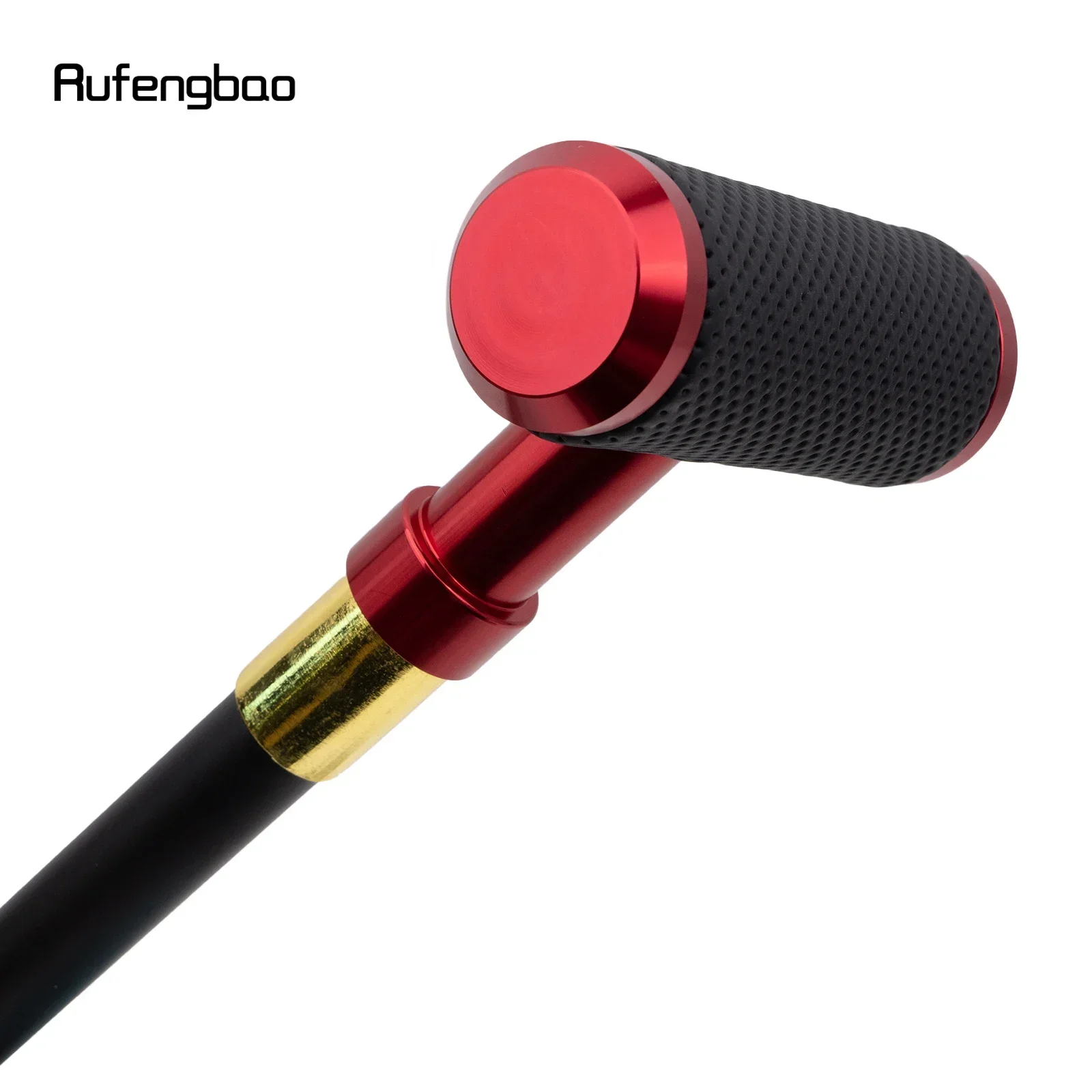 Red Leather Cylinder Silver Walking Cane Fashion Decorative Stick Cosplay, Steampunk & Everyday Use 94cm  Performance Stage Cane