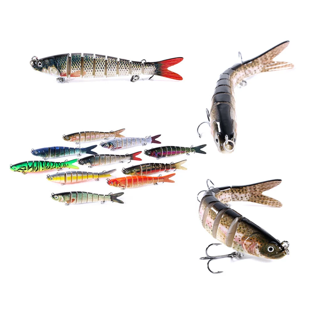

10 CM Multi-knot Fish Bait Hard Lure Fishing Lures Multi-section Kit Sink Hook