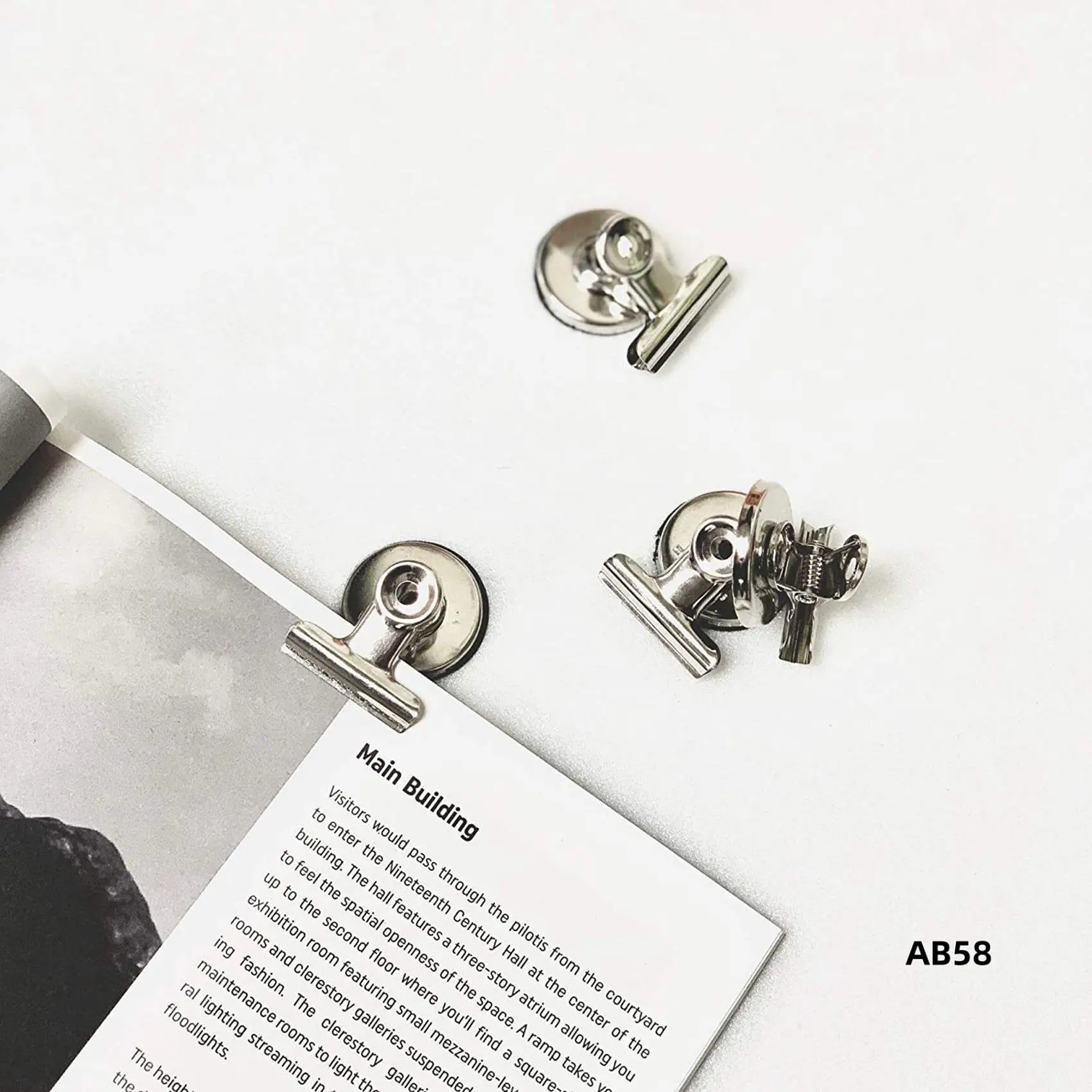 40 Pack Magnetic Clips,Scratch-Free Refrigerator Strong Magnet Clips,Binder Clips Paper Clamps,Whiteboard Magnets Clips