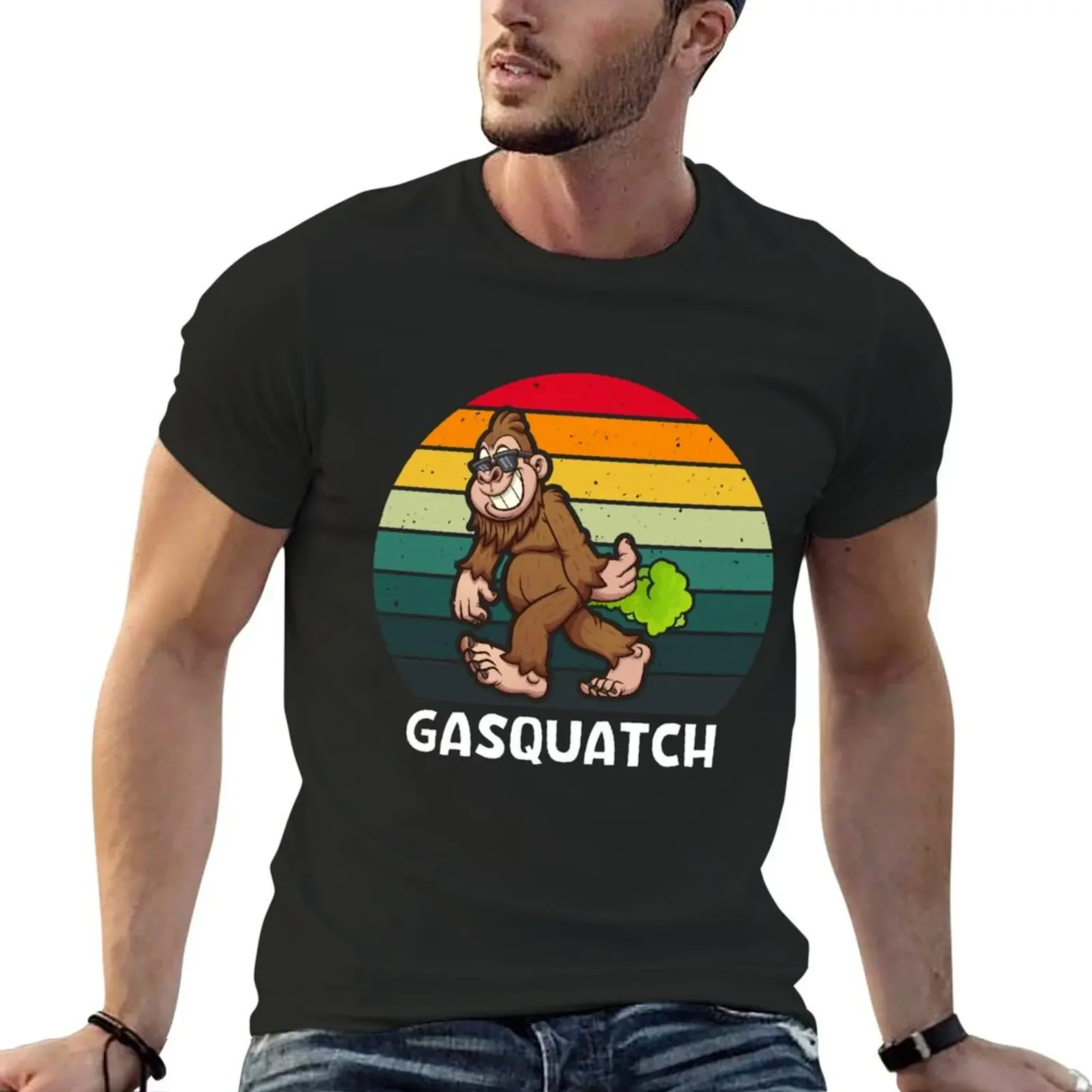 Gasquatch Sasquatch Bigfoot Fart Funny Vintage T-shirt sublime plus size tops vintage clothes clothes for men