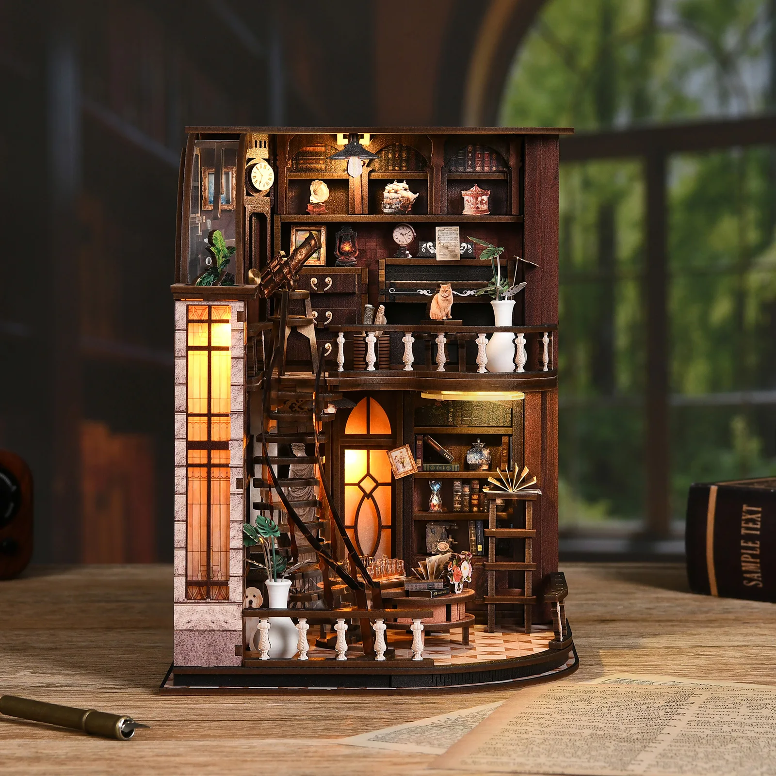 

Книжный магазин Бакхус: Миниатюрный домик своими руками - 3D деревянный пазл с LED-подсветкой