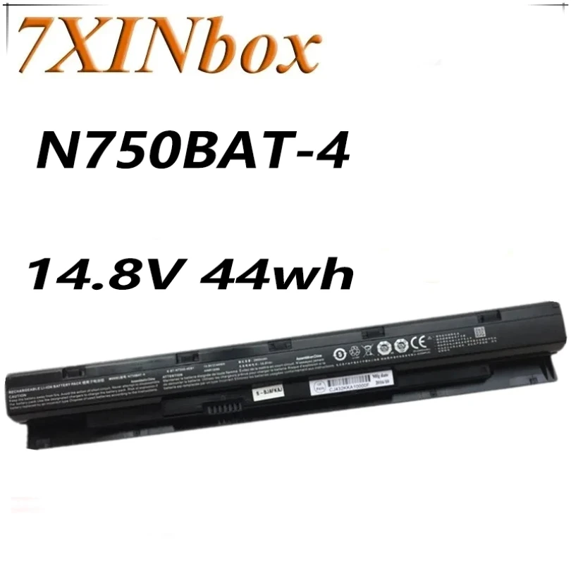 

7XINbox 14.8V 44wh Original N750BAT-4 Laptop Battery For Clevo N750S 6-87-N750S-4EB1 N750BAT-4 bateria akku