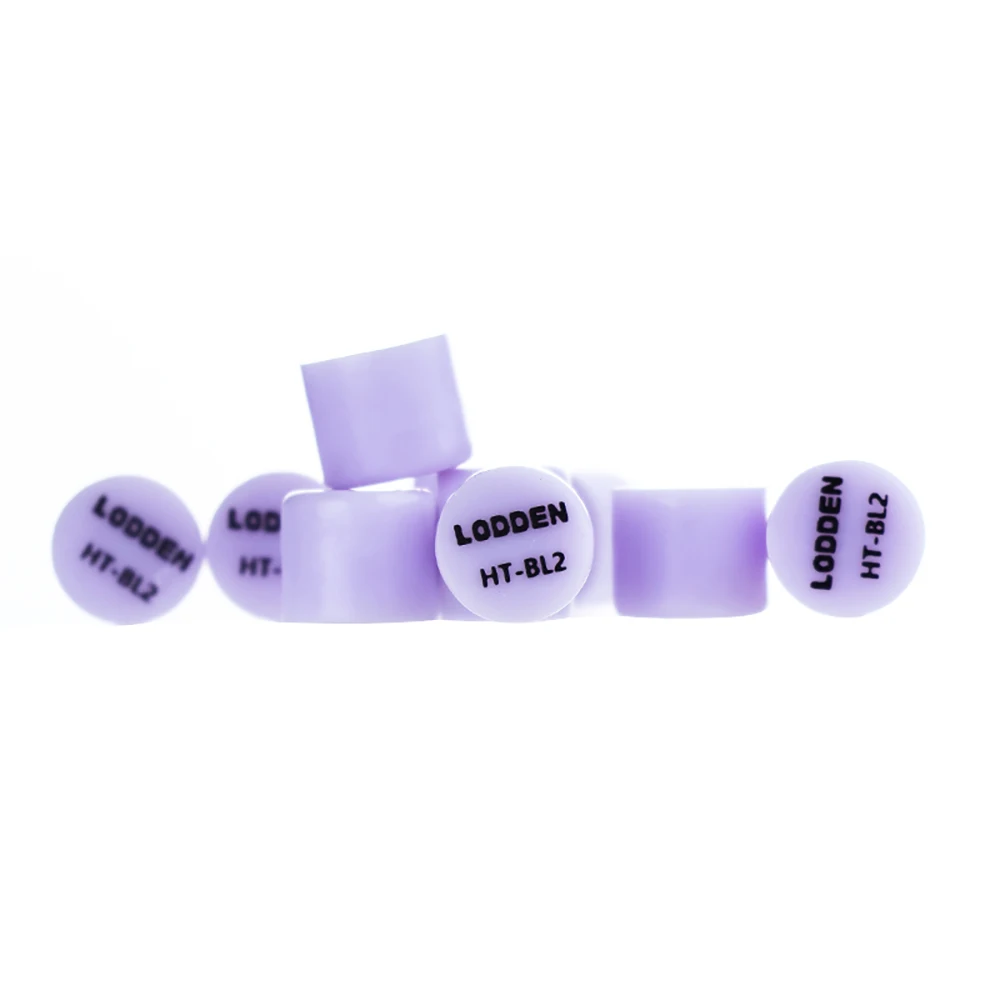 10Pcs Porcelain Casting Dental Materials Purple Ceramic Press Lithium Disilicate Veneer High Low Transparent  Dentistry Product