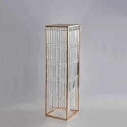 8pcs)60cm/100cm)Crystal bead flower vase acrylic Curtain Wedding Table Flower Stand Centerpieces 2987