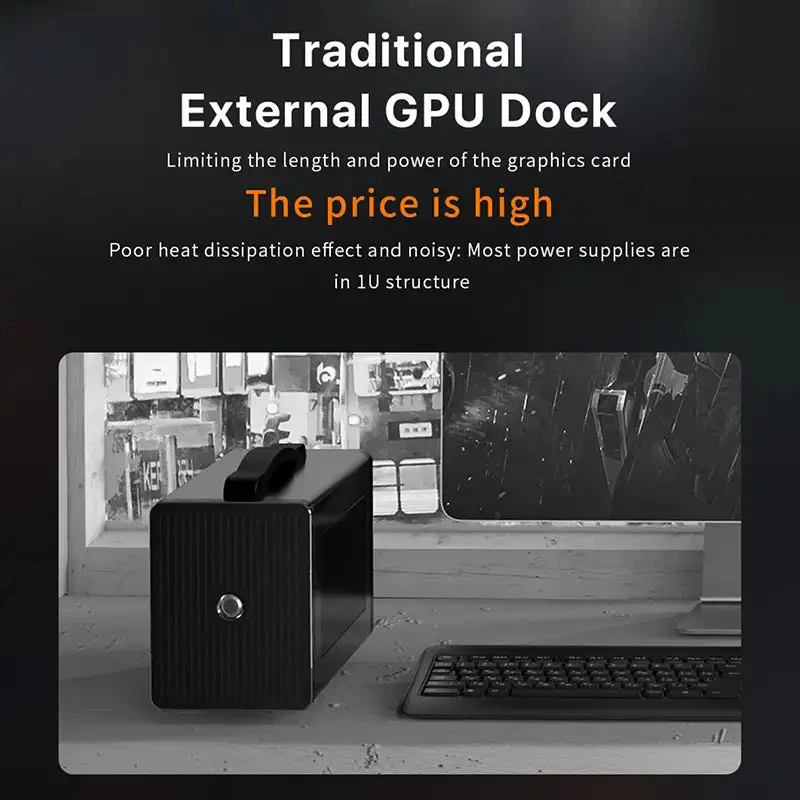 

Графическая док-станция PELADN Link S-2 OCulink с поддержкой ATX 24pin, совместимость с RTX4090 RX7900XTX, игровой интерфейс расширения PCIex16, HUB