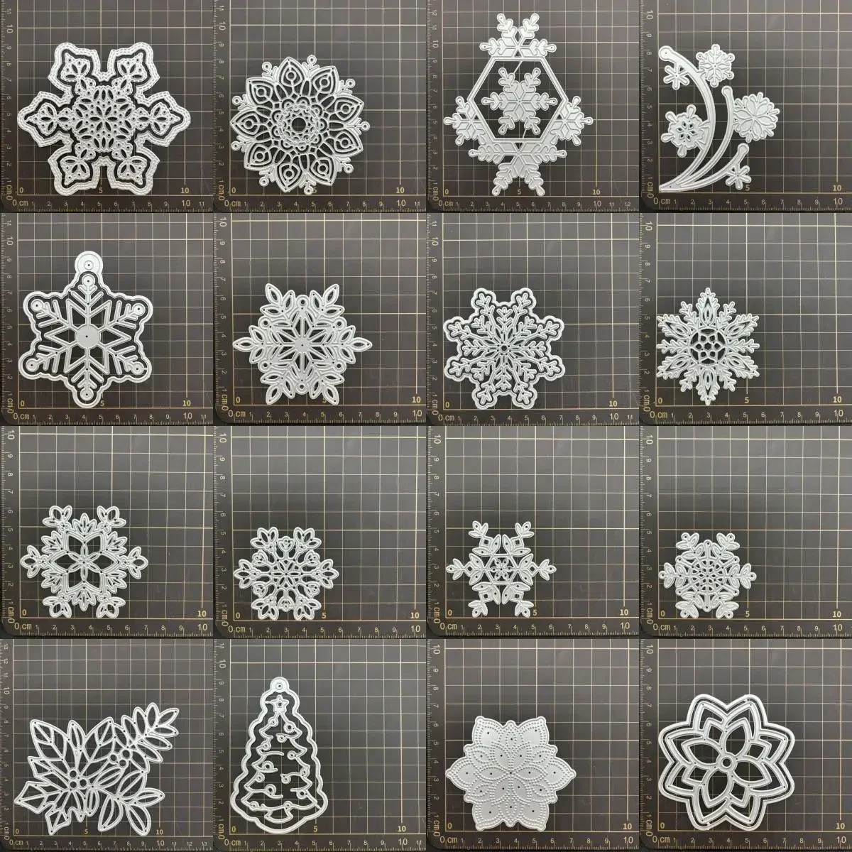 16 kinds WINTER snowflakes Metal Cutting Dies Stencils For DIY Scrapbooking Decorative Embossing Handcraft Die CutsTemplate