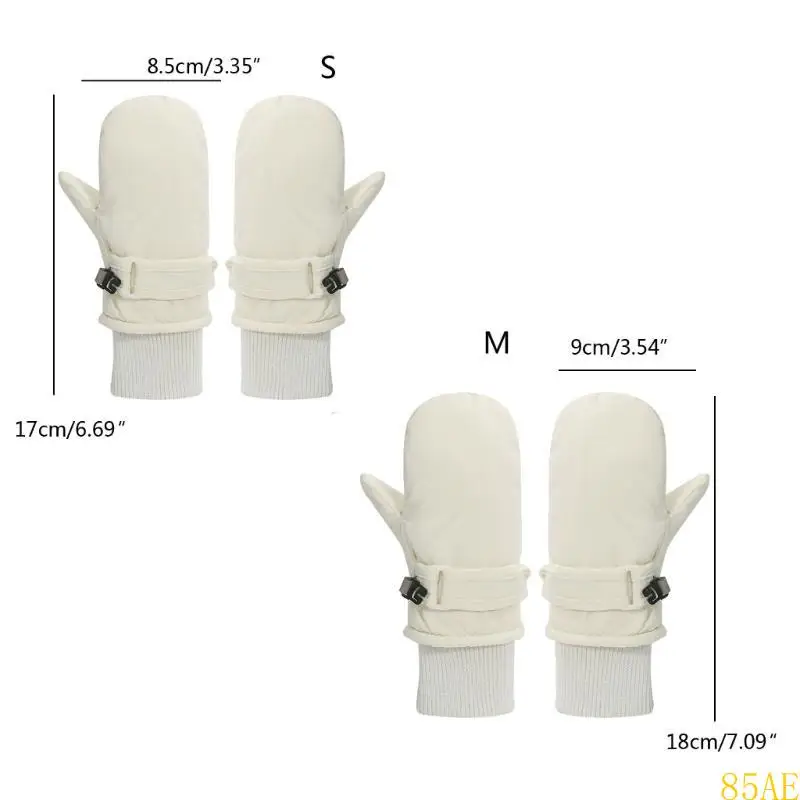 

85AE Baby Girls Boys Winter Ski Gloves Fleece Lining Gloves for Warmth Anti Lost String Design Perfect Christmas Present