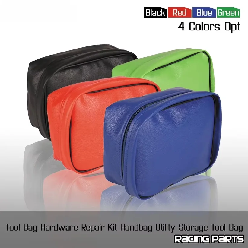 Off Road Motorcycle Rear Tool Bag Tail Kit Storage PU Leather Waterproof Durable For Honda CRF150 CRF250/450 XR250R XR350R XR600