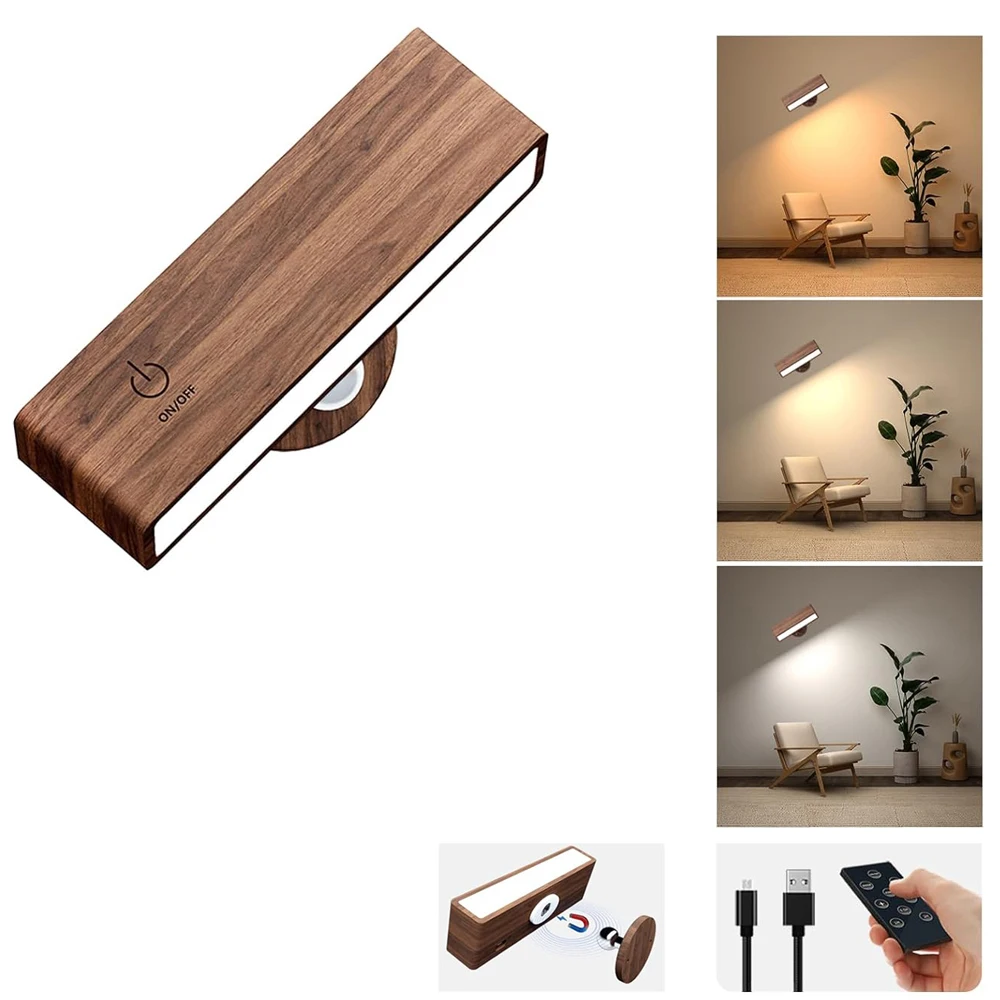 

Adjustable Wall Lights Reading Desk Lamp with Type-C Remote Control Eye Protection Study Bedroom Lighting Wall Mount Christmas