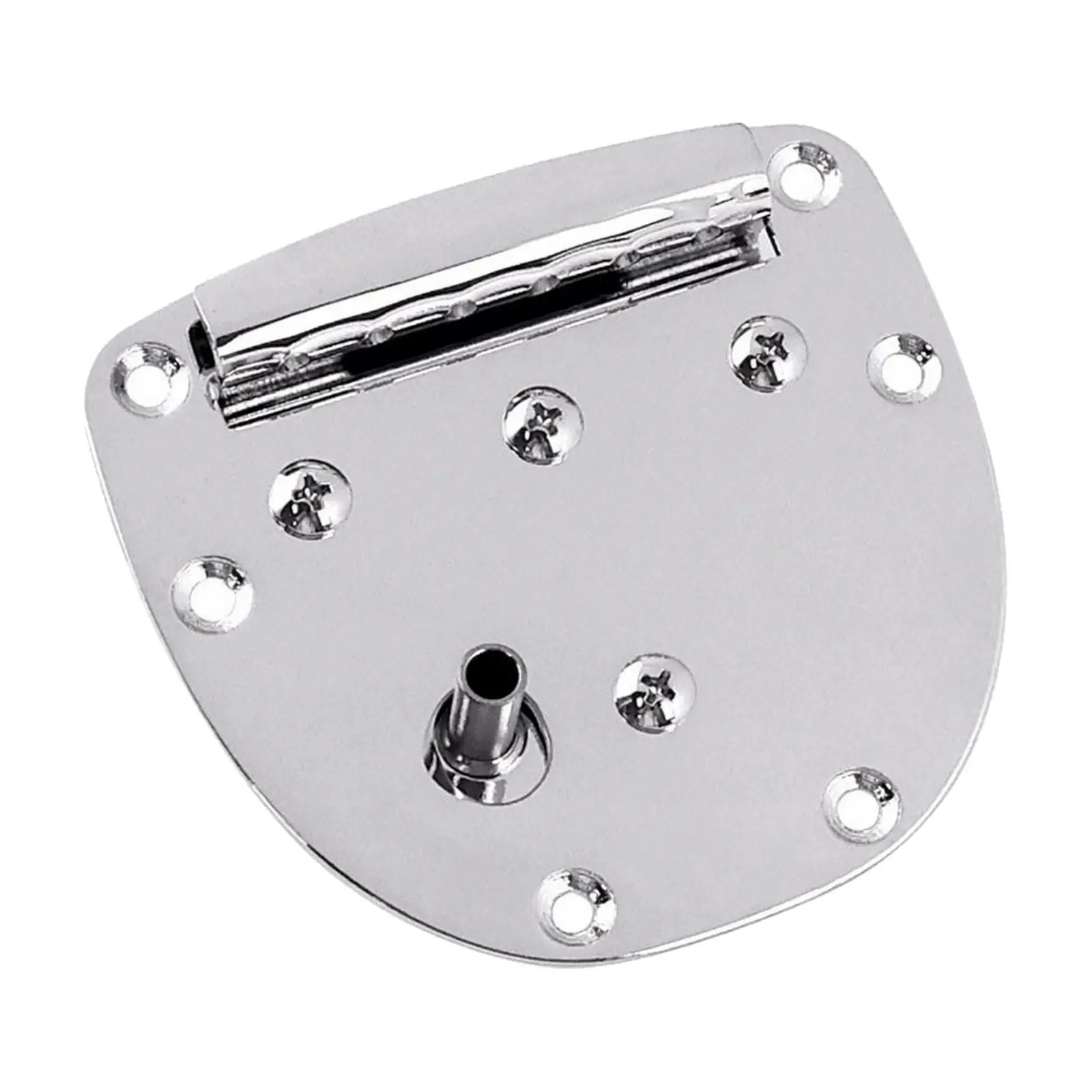 Pieza para guitarra, puente de trémolo para guitarra eléctrica de estilo JM con acabado plateado y asiento plano.