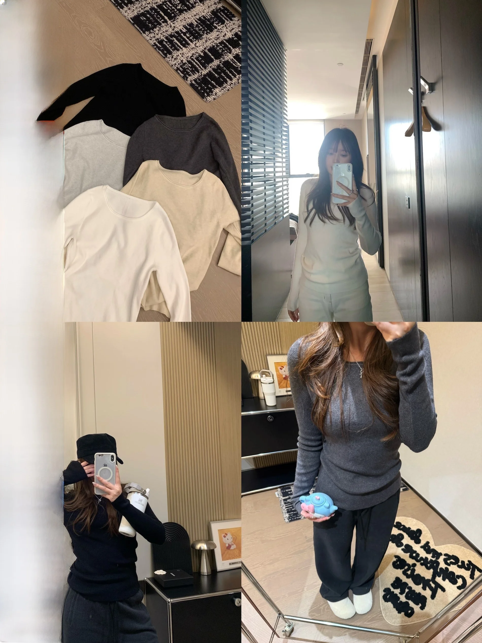 

Ethereal Women's Thiened Knitted Long Sve Inner Wear Casual Warm Autumn Winter Polyester Blend Fce Lined Top
