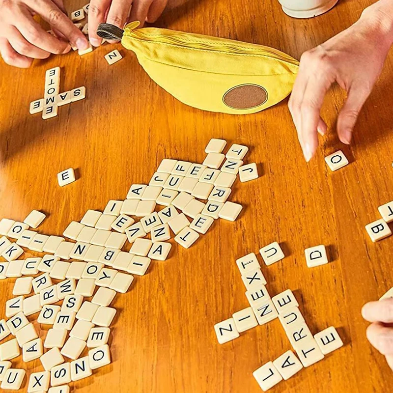 Nuovo gioco di parole Bananagrams Puzzle per bambini Giocattoli da festa Lettera Pouch Gioco da tavolo per bambini