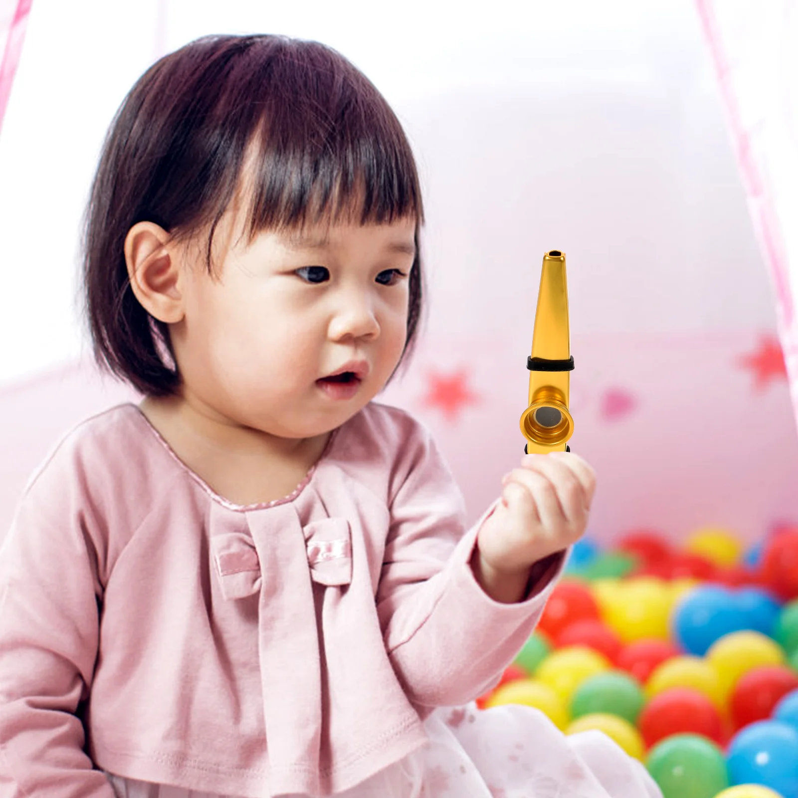

Metal Kazoo Instrument 3 Silver Golden Dustproof Mouthpieces Kids Toy Beginner Small Kazoos Bulk Smooth Texture Music