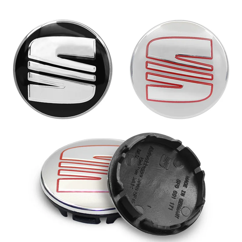 4Pcs 55mm Car Wheel Center Hup Caps Rim Cover Emblem Badge For Seat FR Cupra Leon 2 mk2 5f Ibiza Ateca Auto Styling Accessories