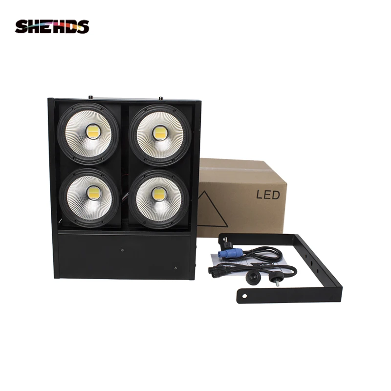 SHEHDS 1pcs LED COB 4x100W/200W 블라인더 조명 Dj 디스코 파티 바 무대에 대 한 시원하고 따뜻한 흰색 2in1/RGBW + UV 6in1