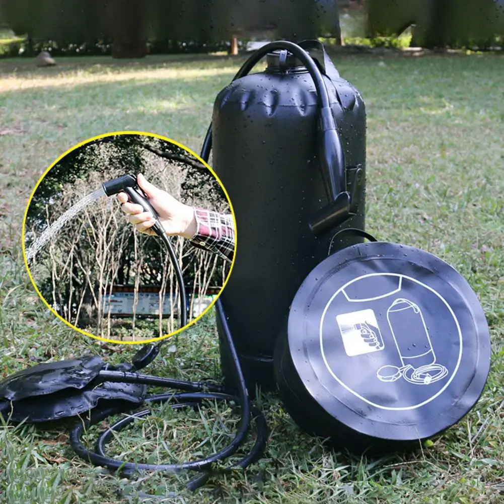 

Water Bags 11L Outdoor Camping Hiking Solar Shower Bag Heating Camping Shower Climbing Hydration Bag Hose Switchable Shower Head