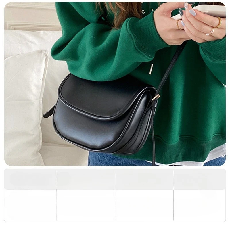 Half-moon saddle bag women's ins simple retro elegant versatile shoulder crossbody bag