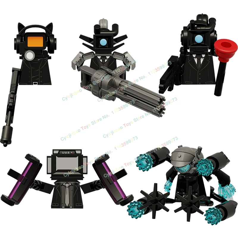 Jouets de blocs de construction de figurine d'action d'homme toilette pour enfants, cadeau de briques, Gman 4.0, KDL837, KDL834, KDL833