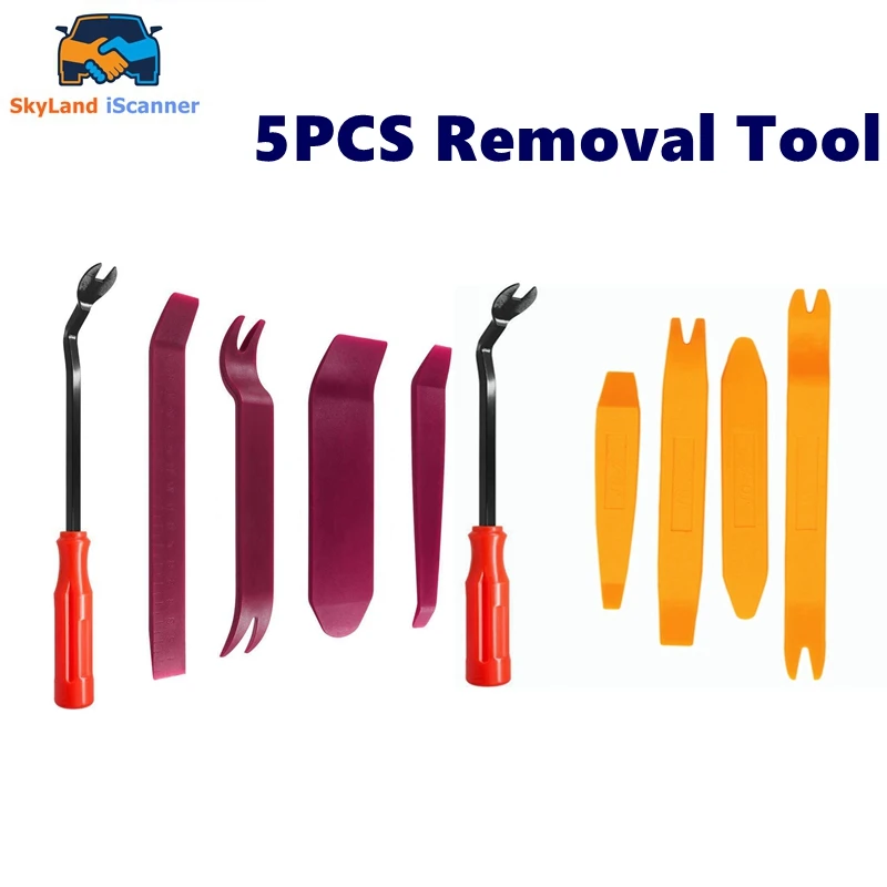 50SETS 5pcs/set Auto Door Clip Panel Trim Removal Tool Kits Navigation Disassembly Seesaw Car Interior Plastic Conversion Tool