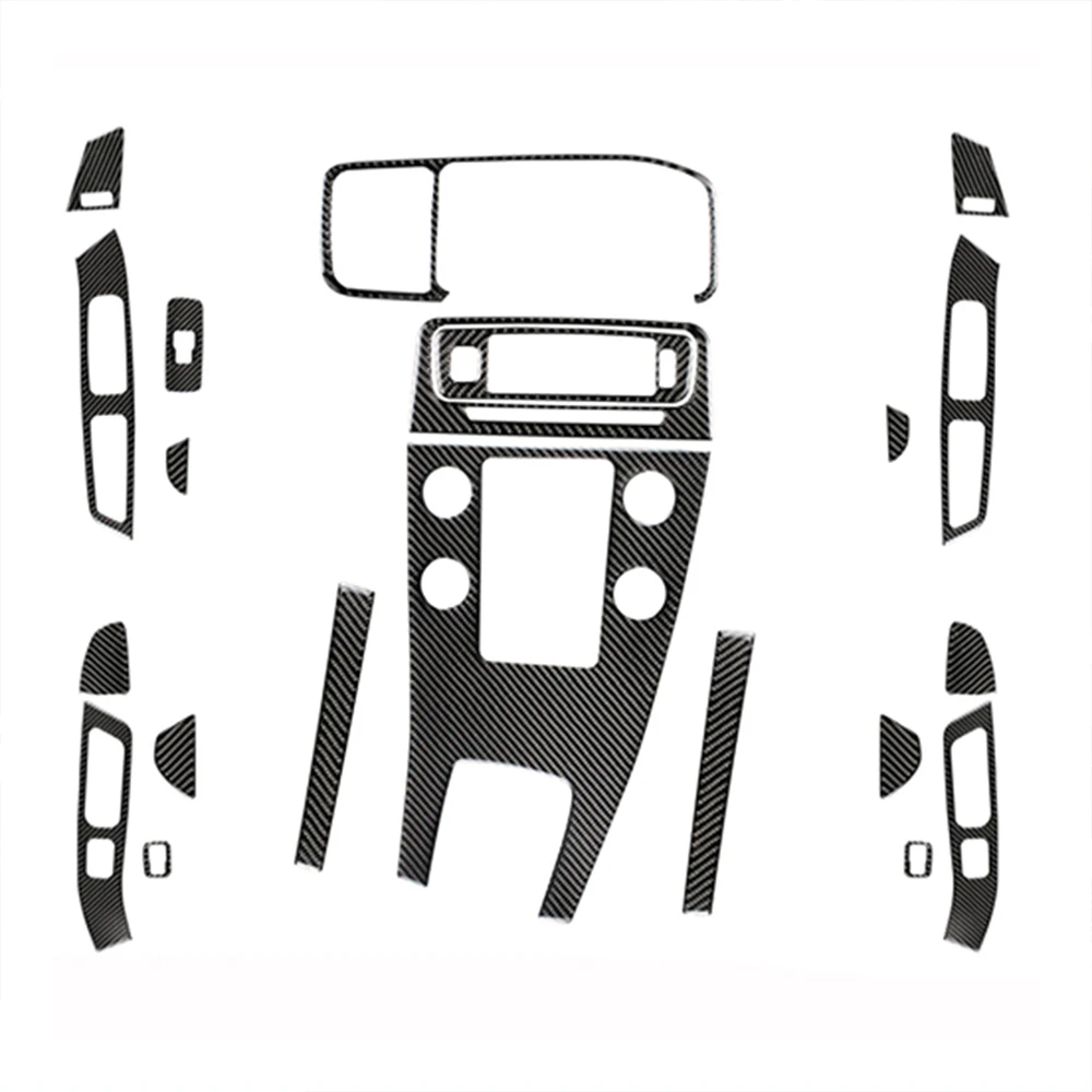 1set For Volvo S60 V60 2010-2017 RHD Interior Center Navigation Panel Frame Carbon Fiber Stickers Decal Car Accessories