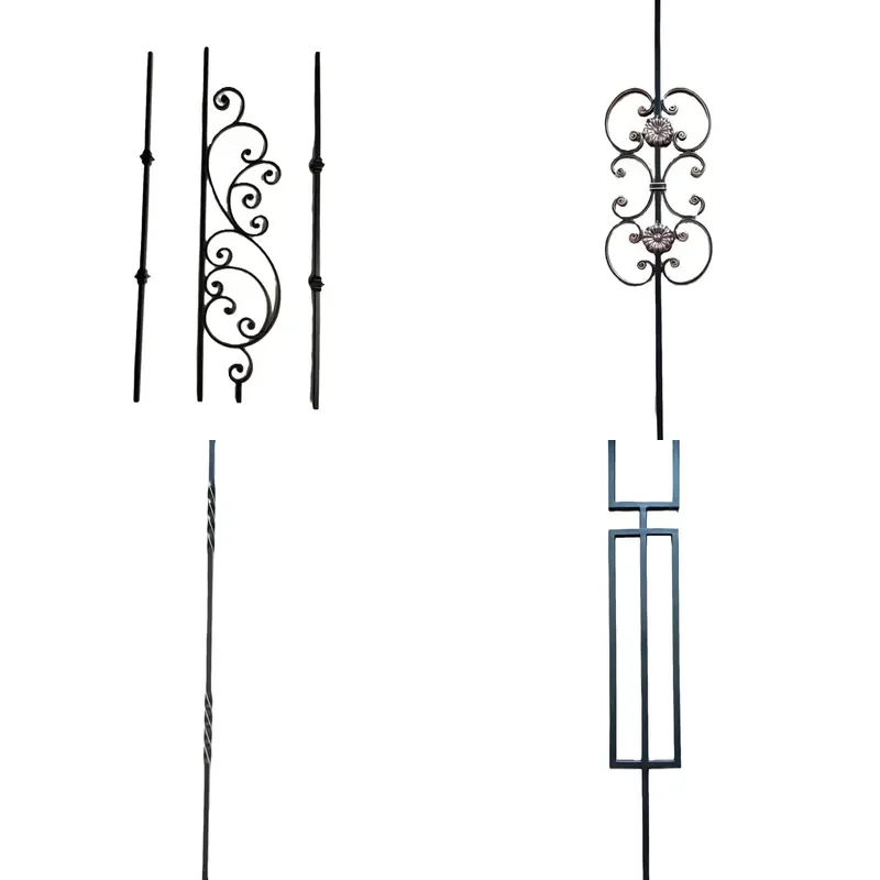 Modern Steel Staircase Balcony Railing Hollow Design Easy Install for Villas Customizable Size
