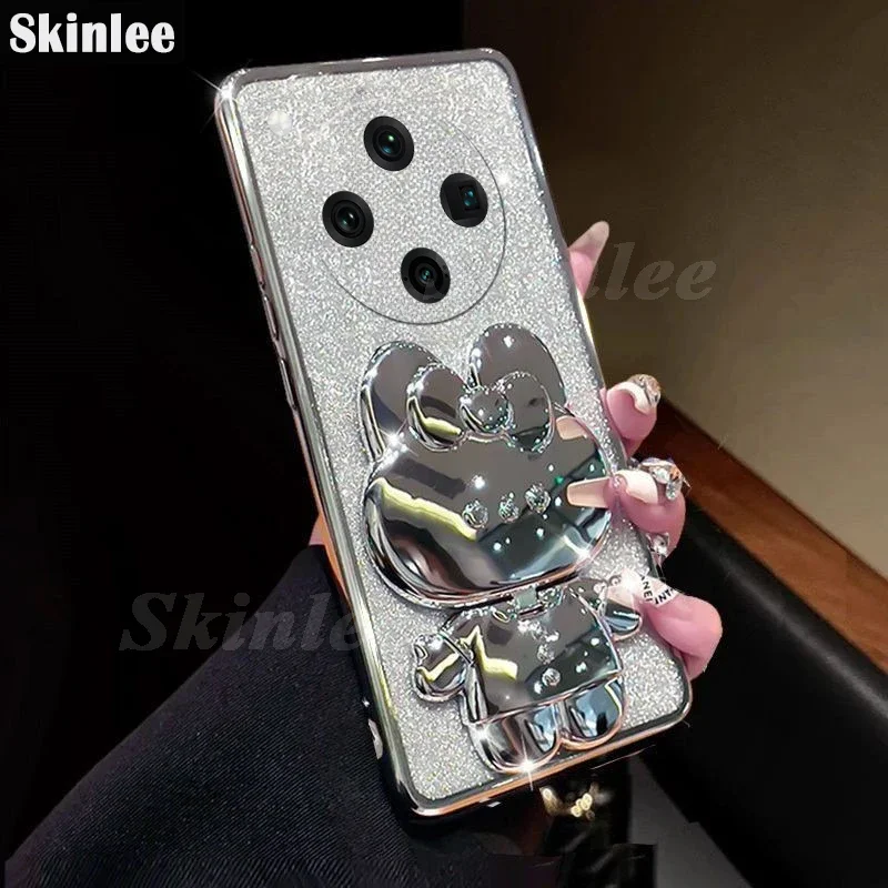 هدية رأس السنة Kawaii Cat لـ OPPO Find X8 Pro X 8 5G pro حامل مع عدسة لامعة + حافظة هاتف لـ OPPO Find X8 Find 8 x pro x8