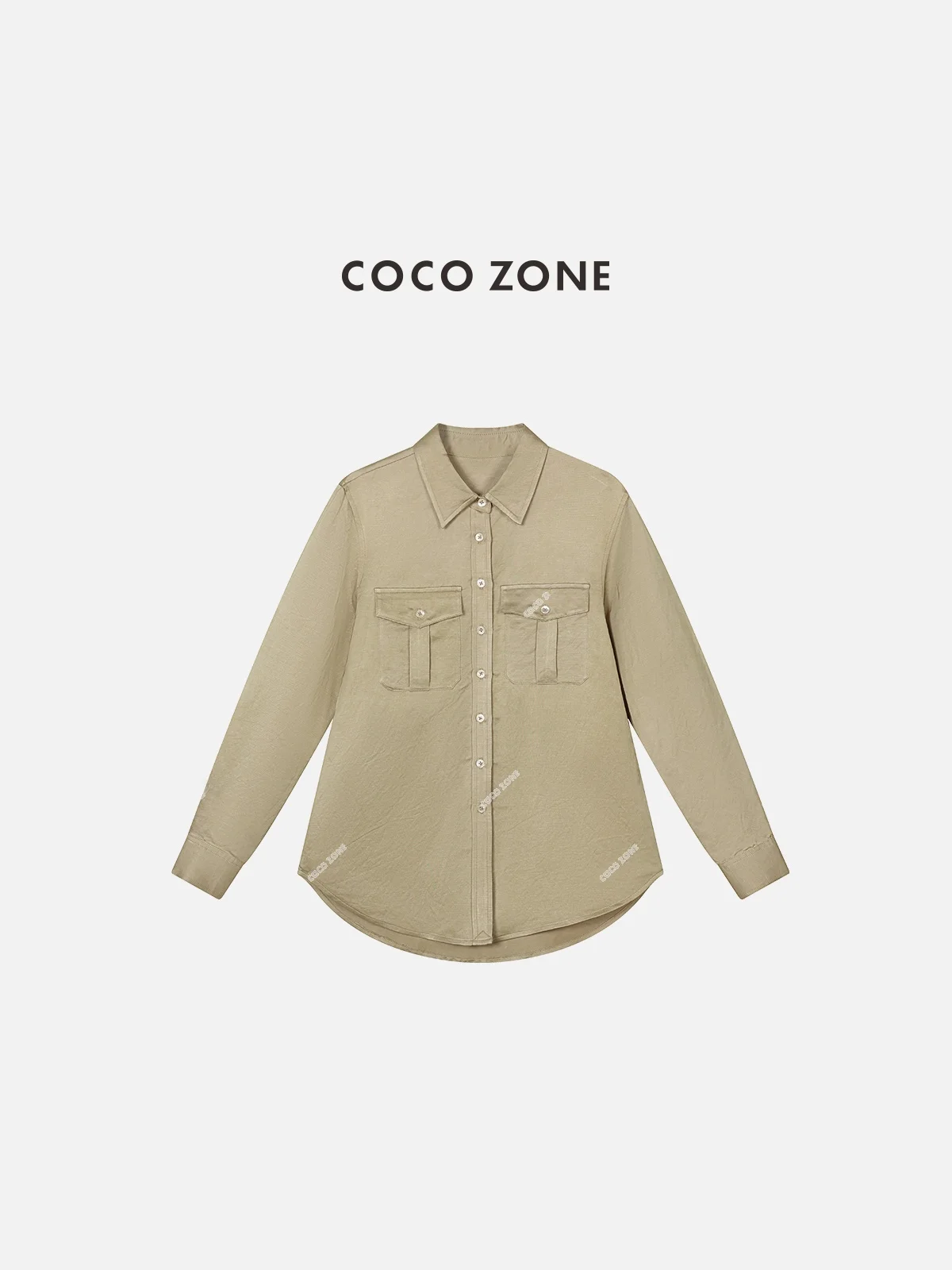 

Retro Sle Long Sve Woolen irt with ket Ele Collar Spring Season Ladies Faion Comfortable Material irt