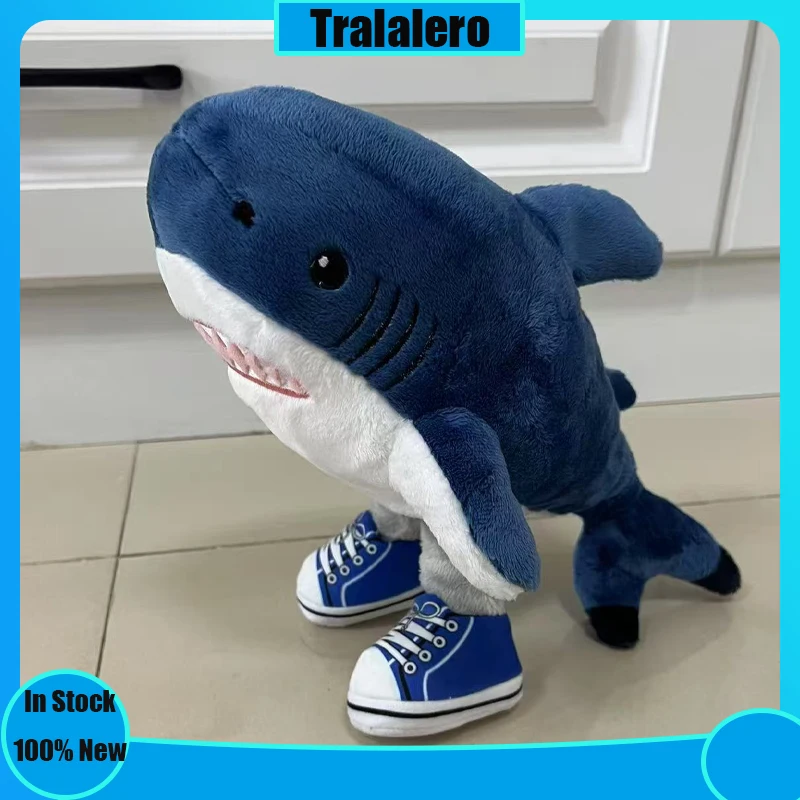 

30cm Italian Brainrot Tralalero Tralala Plush Doll Anime Stuffed Soft Cushion Pillow Peripheral Toy Fans Custom Gift