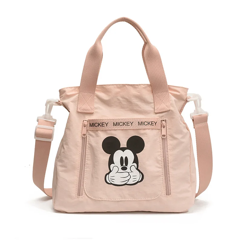 

Disney Mickey Mouse Crossbody Bag Nylon Bucket Style Cute Shoulder Carryall for School College Daily Use Women Girls