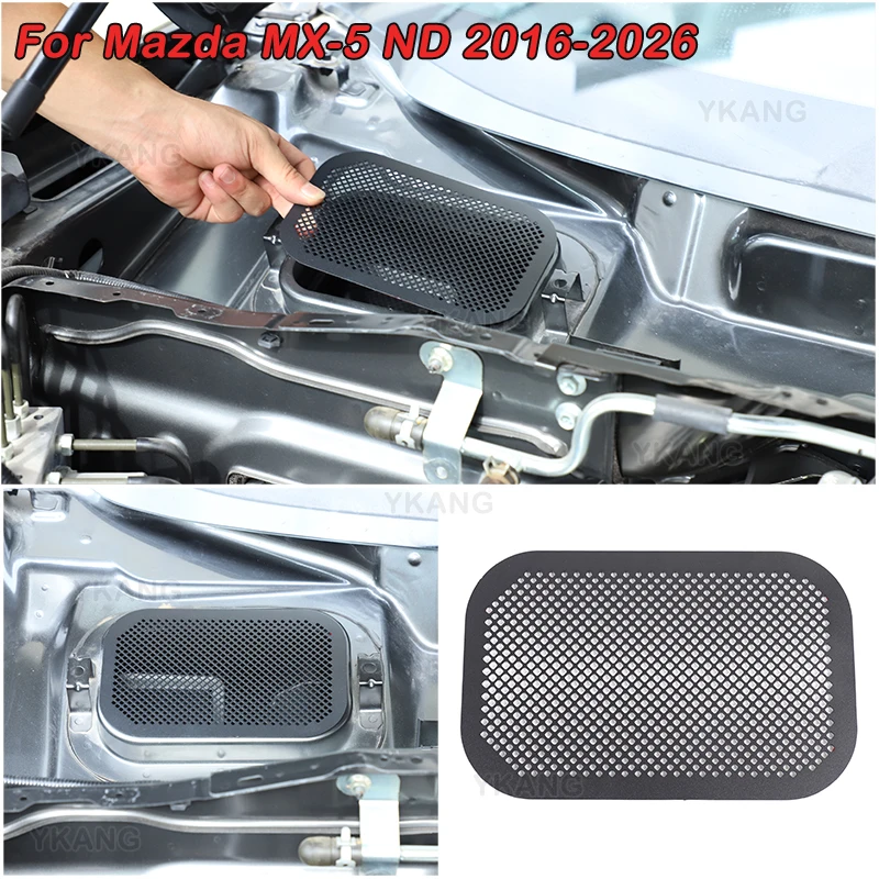 Stainless Steel Engine Compartment AC Intake Anti Rodent Mesh Cover For Mazda MX-5 ND 2016-2026 Car Exterior Accessories