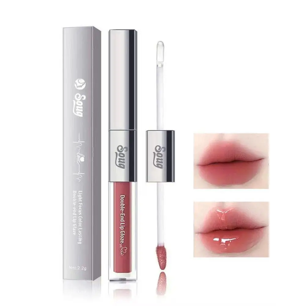 Lip Glasur Spiegel Wasser Lip Gloss Lippenstift Frauen Milch Tee Farbe Dauerhafte Lip Glasur Samt Matte Lippenstift Make-Up-Tools