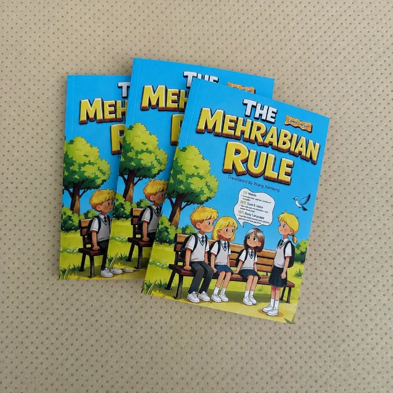The Mehrabian Rule Comic Version Kids Communication Psychology Enlightenment Book English Storybook for Children Emotional